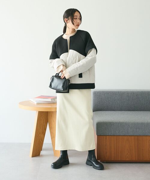 CRAFT STANDARD BOUTIQUE（クラフトスタンダードブティック）の「リブロングスカート（スカート・レディース・グリーン系その他3/ブラック/アイボリー/オレンジ・L/M）」の20枚目の写真