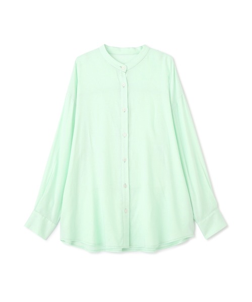 N.（N. Natural Beauty Basic）（エヌエヌナチュラルビューティーベーシック）の「◆バンドカラー麻混ルーズシャツ（シャツ/ブラウス・レディース・オフホワイト/ピンク/ミント・MEDIUM）」の21枚目の写真