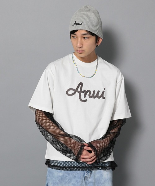 Anui（アニュイ）の「【UNISEX/3サイズ展開】レタリングロゴTシャツ（Tシャツ/カットソー・レディース・ライトグリーン系/オフホワイト/ブラック・SMALL/MEDIUM/LARGE）」の15枚目の写真