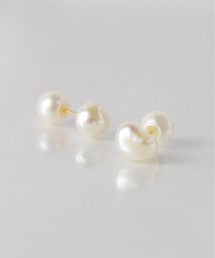 アンクanq. 10K 7way ピアス　パールキャッチ（淡水パール） anq.（アンク）の「【anq.】K10・7Wayロングアメリカンピアス