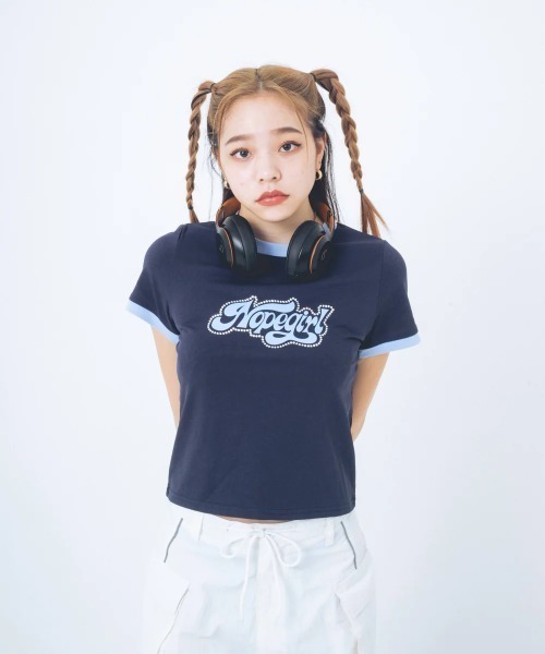 tシャツ Nope girl Sporty ringer t-shirt レディース Nope girl Sporty ringer t-shirt – YZ