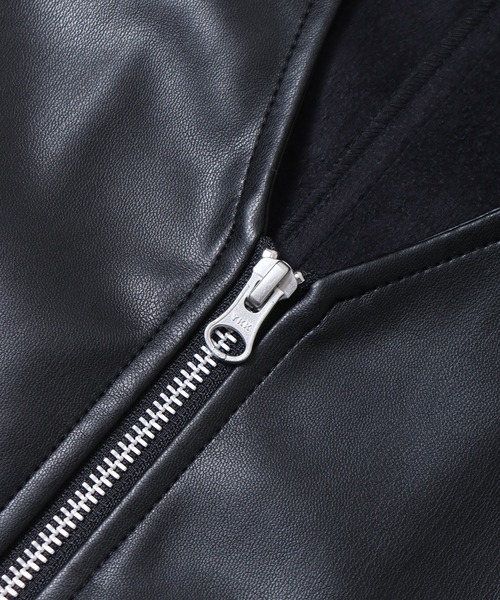 SUGGESTION(サジェッション)の「Synthetic leather colorless vest / 合皮ノーカラーベスト UNISEX(ベスト・メンズ・ブラック・L/M)」の12枚目の写真