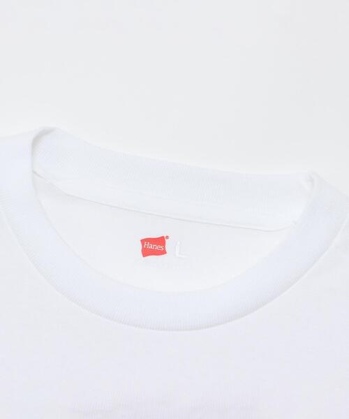 HANES（ヘインズ）の「HANES(ヘインズ)ラグランスリーブTシャツ（Tシャツ/カットソー・メンズ・ホワイト/ブラック・L/XL/M）」の9枚目の写真