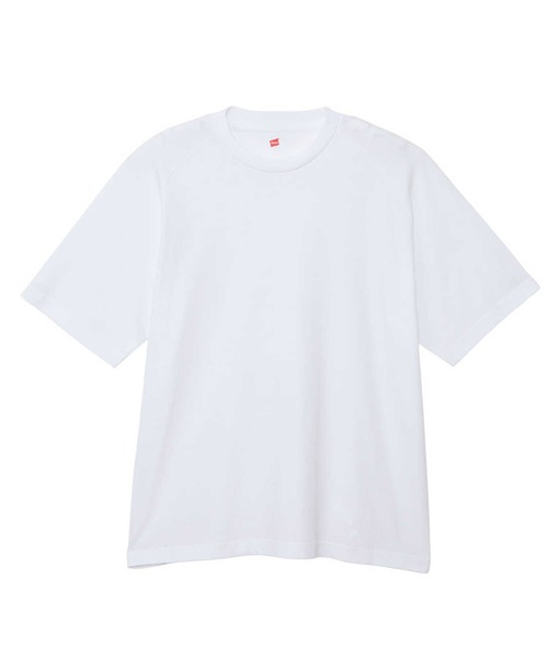 HANES（ヘインズ）の「HANES(ヘインズ)ラグランスリーブTシャツ（Tシャツ/カットソー・メンズ・ホワイト/ブラック・L/XL/M）」の4枚目の写真