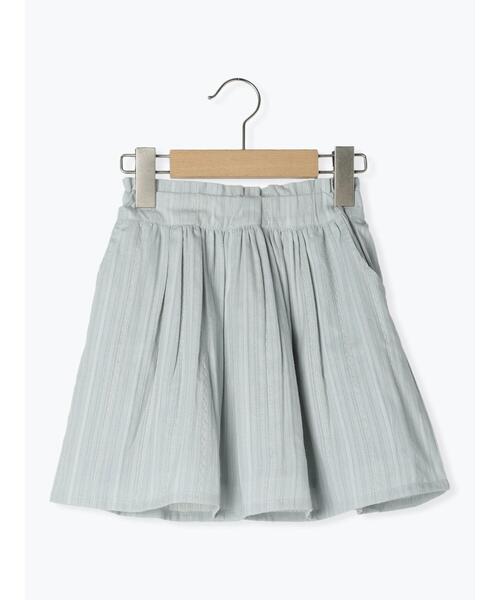 Samansa Mos2 Lagom（サマンサモスモスラーゴム）の「ギャザースカート（スカート・キッズ・サックスブルー/キナリ・大(L)/中(M)/小(S)/特(XL)）」の3枚目の写真