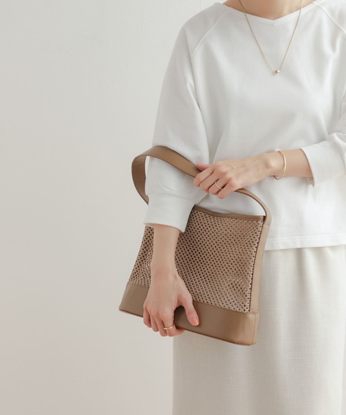 URBAN RESEARCH DOORS（アーバンリサーチドアーズ）の「メッシュワンショルダーバッグ（ショルダーバッグ・レディース・ベージュ/アイボリー・-）」の11枚目の写真