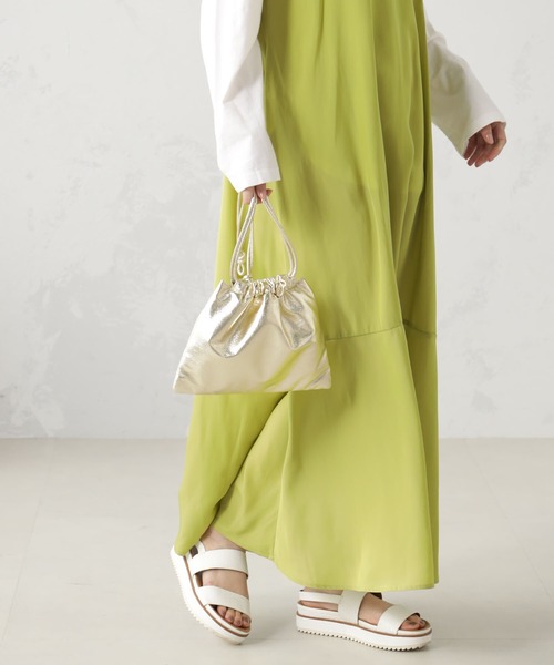 FOUND GOOD（ファウンドグッド）の「キラキラキンチャクバッグ（ハンドバッグ・レディース・ブラウン系1/グレー系2/ブラック・FREE）」の2枚目の写真