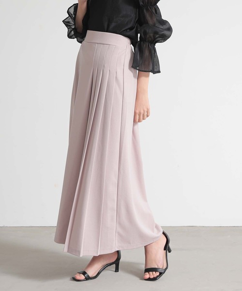 新品☆Tシャツとロングスカートの特価セット♡定価２９５００円♡送料込 セール】ジョーゼットサイドプリーツロングスカート（スカート