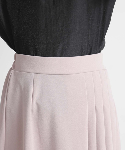 and it_（アンドイット）の「ジョーゼットサイドプリーツロングスカート（スカート・レディース・ブラック/オフホワイト/ピンク・M）」の13枚目の写真
