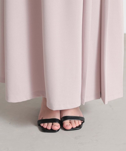 and it_（アンドイット）の「ジョーゼットサイドプリーツロングスカート（スカート・レディース・ブラック/オフホワイト/ピンク・M）」の16枚目の写真