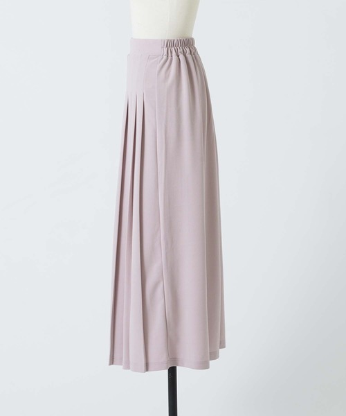 コードスカートサイドプリーツ grove（グローブ）の「◇【S-LL】サイドプリーツ切替ミモレデニム