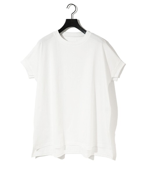 MIDIUMISOLID（ミディウミソリッド）の「MIDIUMISOLID for Ladies C/ネックワイドプルオーバー（Tシャツ/カットソー・レディース・ブラック/オフホワイト/グリーン・FREE）」の17枚目の写真