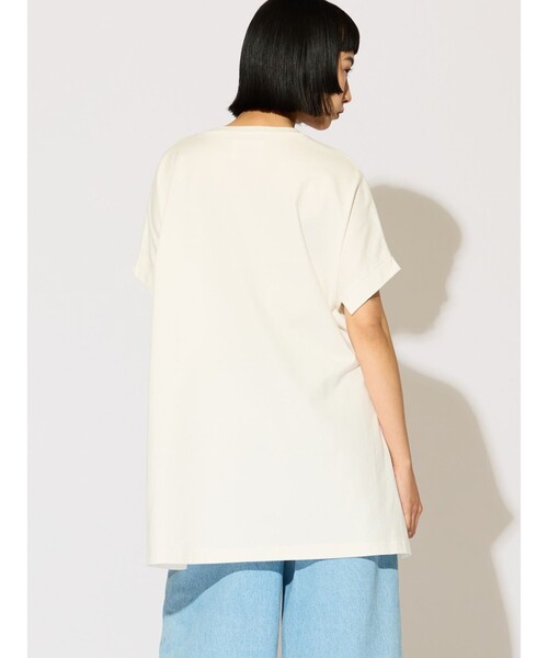 MIDIUMISOLID（ミディウミソリッド）の「MIDIUMISOLID for Ladies C/ネックワイドプルオーバー（Tシャツ/カットソー・レディース・ブラック/オフホワイト/グリーン・FREE）」の22枚目の写真