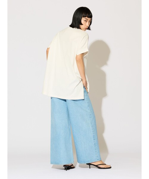 MIDIUMISOLID（ミディウミソリッド）の「MIDIUMISOLID for Ladies C/ネックワイドプルオーバー（Tシャツ/カットソー・レディース・ブラック/オフホワイト/グリーン・FREE）」の13枚目の写真