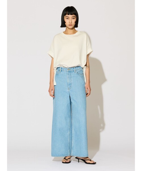 MIDIUMISOLID（ミディウミソリッド）の「MIDIUMISOLID for Ladies C/ネックワイドプルオーバー（Tシャツ/カットソー・レディース・ブラック/オフホワイト/グリーン・FREE）」の14枚目の写真