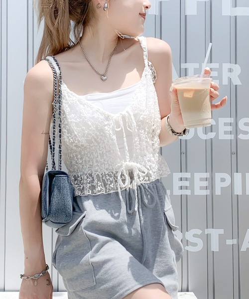 セール】コーディネートに鮮度を加える。フラワー刺繍チュールリボン