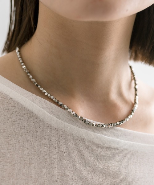 mystic(ミスティック)の「【Lara&Heart】メタルビーズネックレス(ネックレス・レディース・シルバー/ゴールド・ONE SIZE)」の3枚目の写真