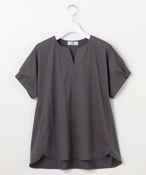 J.PRESS（ジェイプレス）の「【接触冷感】プレーティングジャージー フレンチスリーブ カットソー（Tシャツ/カットソー・レディース・ライトグレー系/グレー系/ネイビー系/ワイン系/ターコイズブルー系・T13）」の15枚目の写真