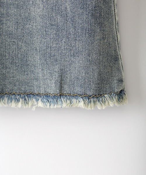 SpRay（スプレイ）の「【履き心地×脚長効果】軽やかすそフリンジストレッチデニムフレアパンツ（デニムパンツ・レディース・サックスブルー/グレー/ブルー/チャコールグレー/ブルー系その他・SMALL/MEDIUM/LARGE）」の14枚目の写真