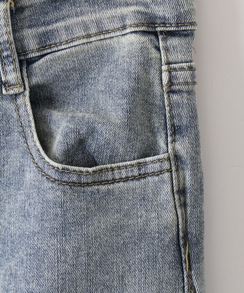 SpRay（スプレイ）の「【履き心地×脚長効果】軽やかすそフリンジストレッチデニムフレアパンツ（デニムパンツ・レディース・サックスブルー/グレー/ブルー/チャコールグレー/ブルー系その他・SMALL/MEDIUM/LARGE）」の15枚目の写真