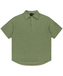 ROMANTIC CROWN（ロマンティッククラウン）の「A'GEM/9 × .kom 『ROMANTIC CROWN/ロマンティック クラウン』 DAMAGE COLLAR POLO SHIRT/ダメージカラーシャツ（シャツ/ブラウス）」