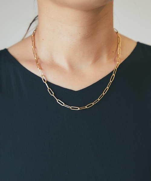 un dix cors（アンディコール）の「ステンレスチェーンネックレス（ネックレス・レディース・シルバー/ゴールド・FREE）」の4枚目の写真