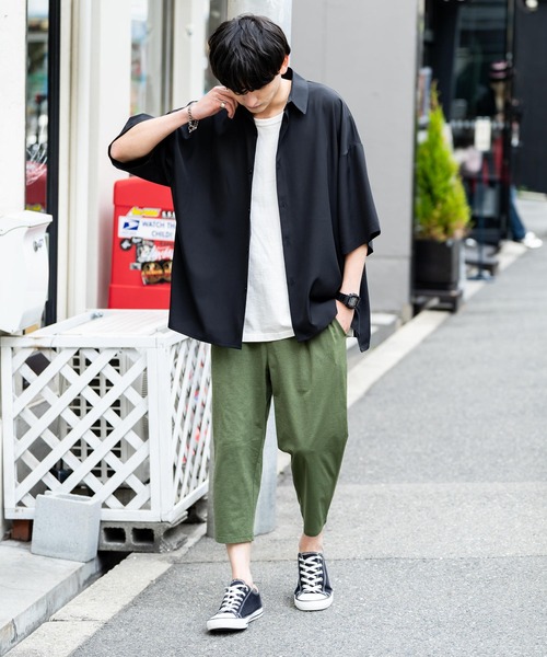 Rocky Monroe（ロッキーモンロー）の「接触冷感 ストレッチクロップドイージーパンツ（その他パンツ・メンズ・杢グレー/ブラック/カーキ/ベージュ/ネイビー・M/L/XL）」の11枚目の写真