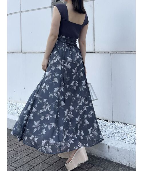 MERCURYDUO（マーキュリーデュオ）の「ベアニットドッキングコルセットワンピース（ワンピース・レディース・アイボリー/ブラック/ベージュ/ネイビー/チャコールグレー・X-SMALL/MEDIUM/SMALL）」の16枚目の写真