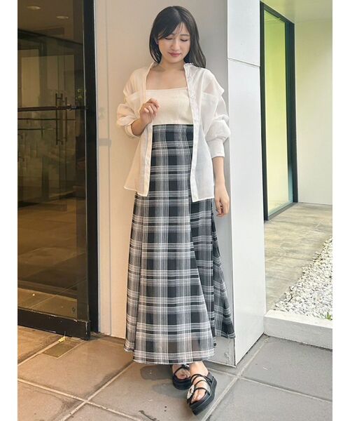 MERCURYDUO（マーキュリーデュオ）の「ベアニットドッキングコルセットワンピース（ワンピース・レディース・アイボリー/ブラック/ベージュ/ネイビー/チャコールグレー・X-SMALL/MEDIUM/SMALL）」の20枚目の写真