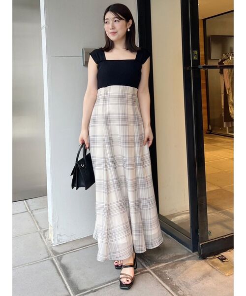 MERCURYDUO（マーキュリーデュオ）の「ベアニットドッキングコルセットワンピース（ワンピース・レディース・アイボリー/ブラック/ベージュ/ネイビー/チャコールグレー・X-SMALL/MEDIUM/SMALL）」の21枚目の写真