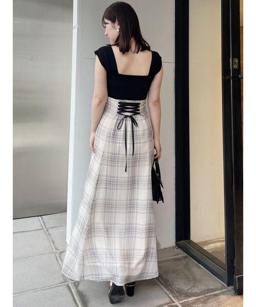 MERCURYDUO（マーキュリーデュオ）の「ベアニットドッキングコルセットワンピース（ワンピース・レディース・アイボリー/ブラック/ベージュ/ネイビー/チャコールグレー・X-SMALL/MEDIUM/SMALL）」の22枚目の写真