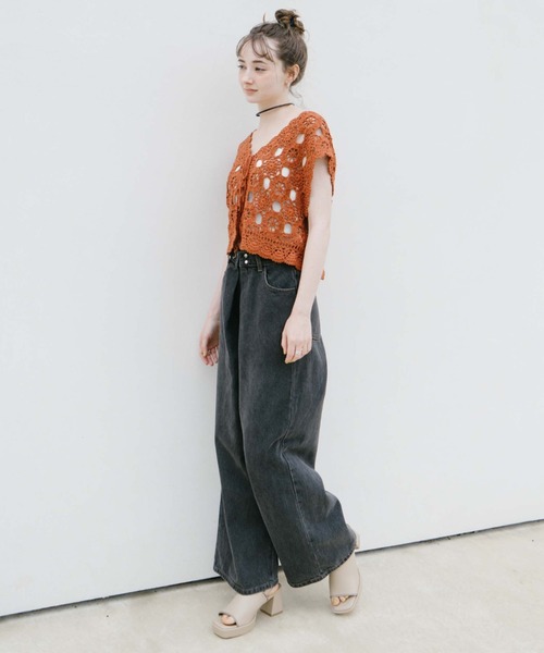 archives(アルシーヴ)の「フロントタックワイドデニム(デニムパンツ・レディース・グレー/サックスブルー・SMALL/MEDIUM)」の19枚目の写真