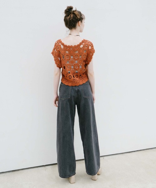 archives(アルシーヴ)の「フロントタックワイドデニム(デニムパンツ・レディース・グレー/サックスブルー・SMALL/MEDIUM)」の20枚目の写真