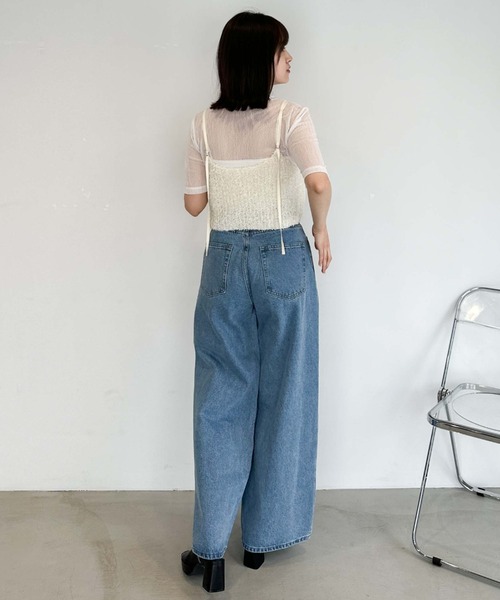 archives(アルシーヴ)の「フロントタックワイドデニム(デニムパンツ・レディース・グレー/サックスブルー・SMALL/MEDIUM)」の10枚目の写真