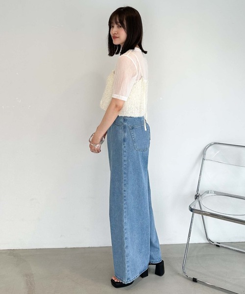 archives(アルシーヴ)の「フロントタックワイドデニム(デニムパンツ・レディース・グレー/サックスブルー・SMALL/MEDIUM)」の8枚目の写真