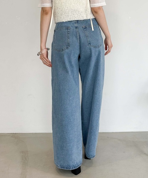 archives(アルシーヴ)の「フロントタックワイドデニム(デニムパンツ・レディース・グレー/サックスブルー・SMALL/MEDIUM)」の13枚目の写真