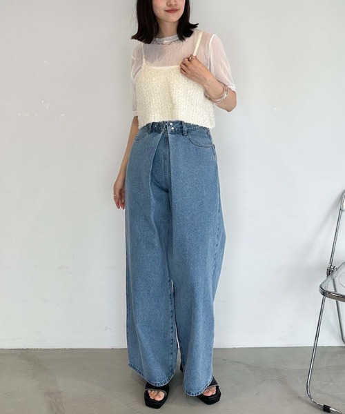 archives(アルシーヴ)の「フロントタックワイドデニム(デニムパンツ・レディース・グレー/サックスブルー・SMALL/MEDIUM)」の14枚目の写真