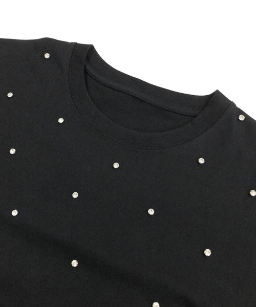 SHEENA（シーナ）の「ビジューオーバーサイズＴシャツ（Tシャツ/カットソー・レディース・ホワイト/ブラック・M）」の16枚目の写真