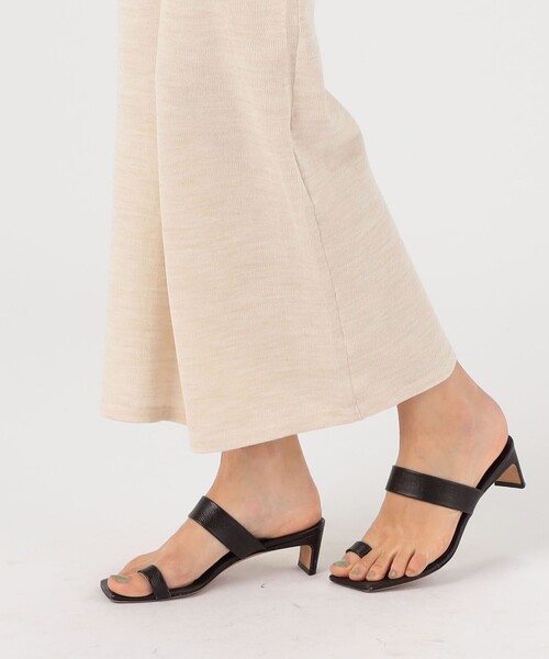 DES PRES（デ・プレ）の「ラミーポリエステル フレアパンツ（その他パンツ・レディース・ブラック/ライトベージュ・36）」の9枚目の写真