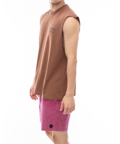 RVCA（ルーカ）の「RVCA メンズ ROSE CT タンクトップ 【2024年夏モデル】/ルーカマッスルタンクトップ（タンクトップ・メンズ・ブラウン/グレー/パープル・MEDIUM/LARGE/X-LARGE/SMALL）」の4枚目の写真