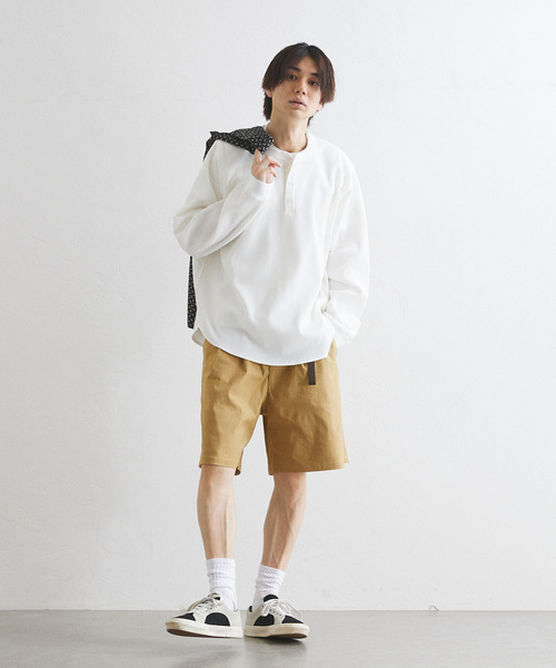 417 EDIFICE（フォーワンセブンエディフィス）の「ストレッチ ワイドワークショーツ（カーゴパンツ・メンズ・ブラック/ベージュ/オリーブ・MEDIUM/LARGE）」の7枚目の写真