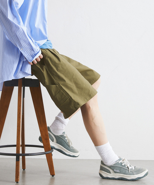 417 EDIFICE（フォーワンセブンエディフィス）の「ストレッチ ワイドワークショーツ（カーゴパンツ・メンズ・ブラック/ベージュ/オリーブ・MEDIUM/LARGE）」の22枚目の写真