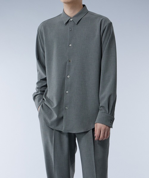 UNITED TOKYO（ユナイテッドトウキョウ）の「SUPER STRETCH ロングスリーブシャツ｜セットアップ着用可能（シャツ/ブラウス・メンズ・ダークグレー/その他17/ライトグレー・2/3/1）」の2枚目の写真