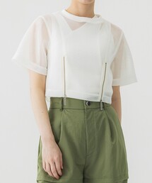 UNITED TOKYO | モザイクシアーハーフトップス(シャツ/ブラウス)