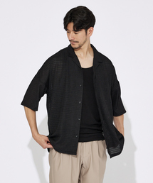 ABAHOUSE | 【ブロック柄】ストレッチ シアーシャツ(シャツ/ブラウス)