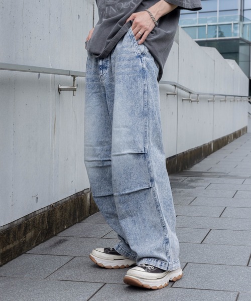 WEGO（ウィゴー）の「WEGO/デニムパラシュートパンツ（デニムパンツ・メンズ・スミクロ/コバルトブルー・LARGE/MEDIUM）」の2枚目の写真