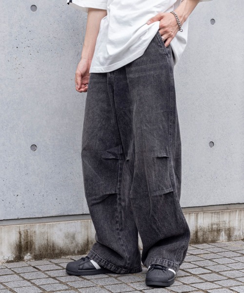 WEGO（ウィゴー）の「WEGO/デニムパラシュートパンツ（デニムパンツ・メンズ・スミクロ/コバルトブルー・LARGE/MEDIUM）」の21枚目の写真