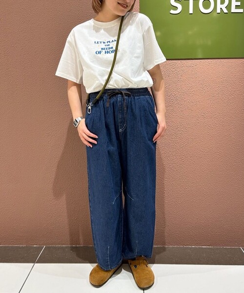 FREAK'S STORE（フリークスストア）の「サマー カーブイージーパンツ（デニムパンツ・レディース・ブルー/ブラック/サックスブルー・ﾌﾘ-）」の12枚目の写真