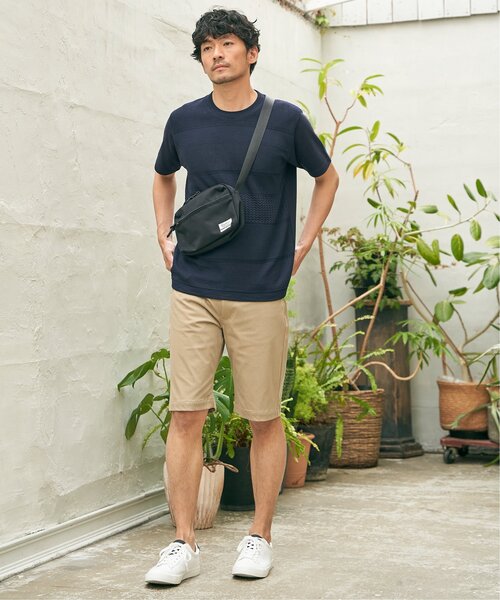 ikka(イッカ)の「ニットコンビポンチTシャツ(Tシャツ/カットソー・メンズ・グリーン/ベージュ/ネイビー/ブルー・L/XL/M/S)」の8枚目の写真