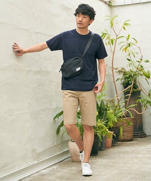 ikka(イッカ)の「ニットコンビポンチTシャツ(Tシャツ/カットソー・メンズ・グリーン/ベージュ/ネイビー/ブルー・L/XL/M/S)」の6枚目の写真